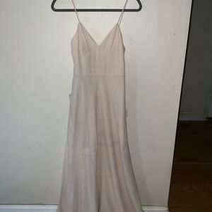 JCrew long wedding/wedding party/wedding guest dress. Cream in color